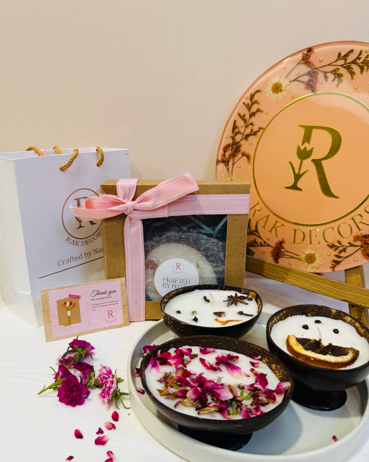 Eco-friendly coconut shell candle